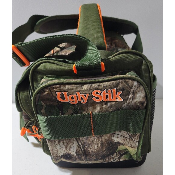 UGLY STIK Real Tree Green Camo Soft Side Tackle Bag w/ 4 Clear Lure Boxes - Picture 4 of 7